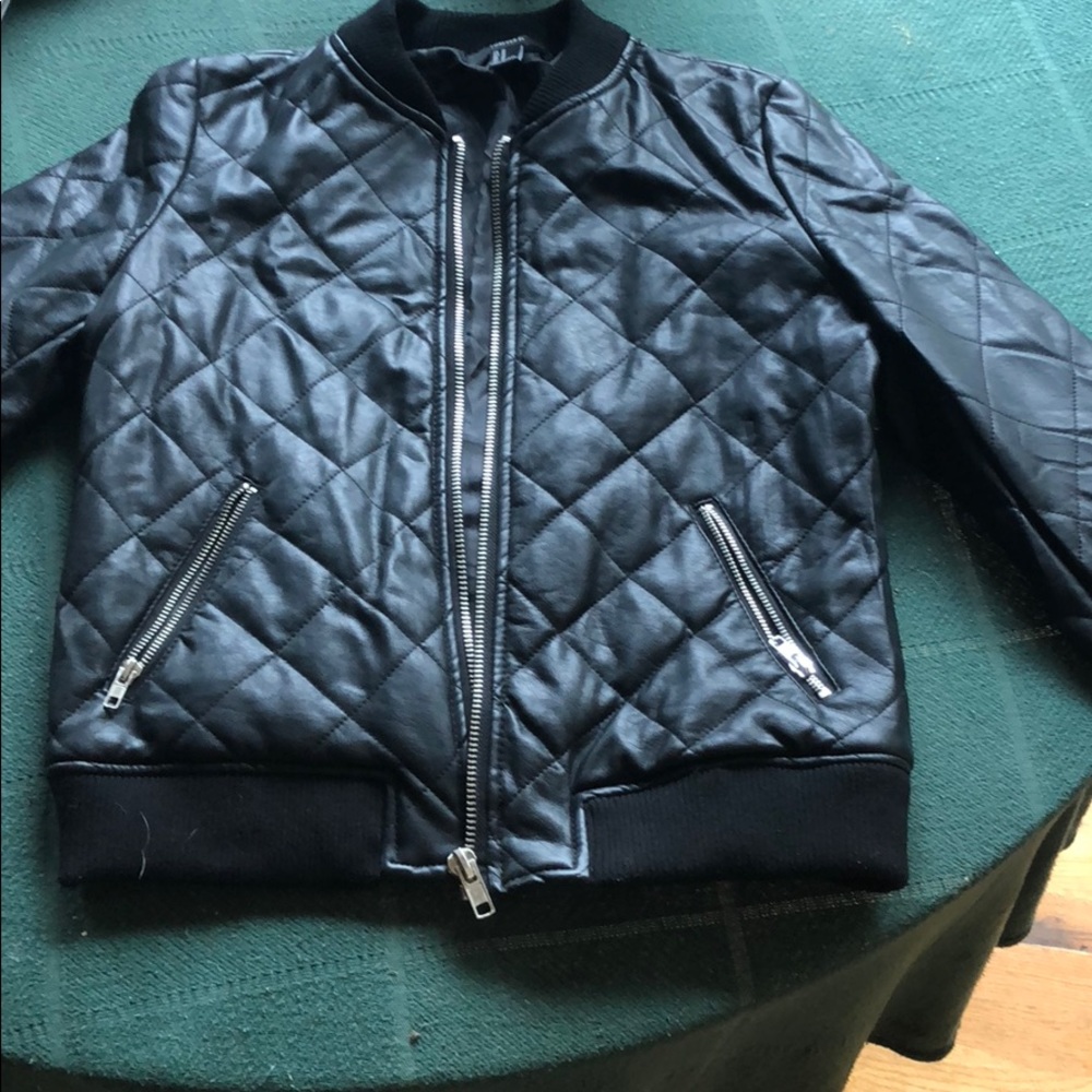 Forever21 leather bomber jacket